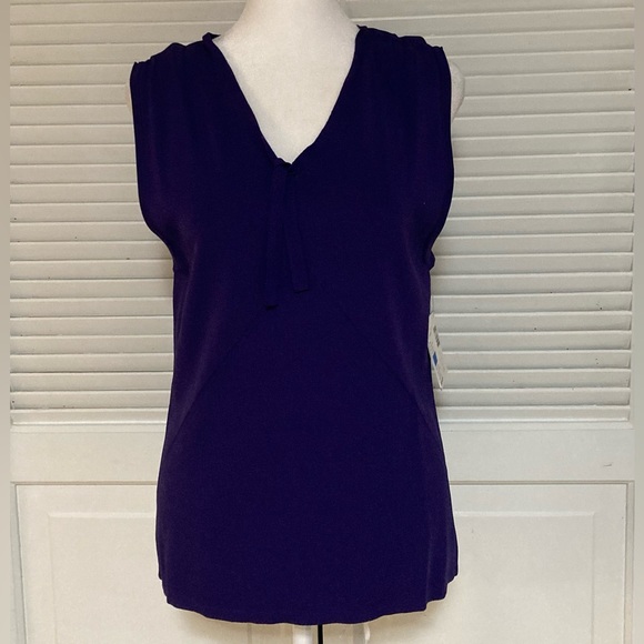 NWT Sag Harbor Purple Sleeveless Sweater Size XL - Picture 2 of 8